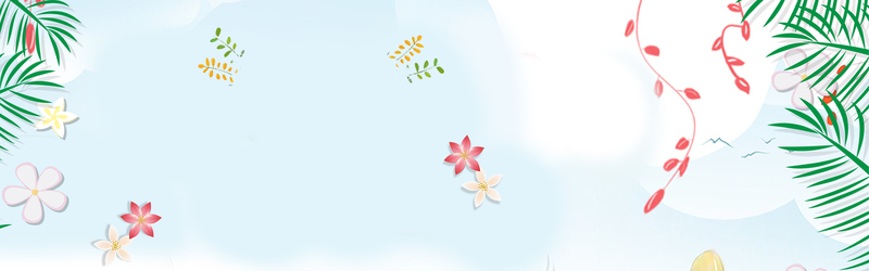 清新风格Banner背景图，卡通手绘JPG/PSD设计素材高清下载