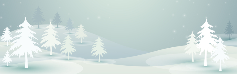 冬日浪漫雪景，唯美Banner背景，高清JPG与手绘PSD素材下载