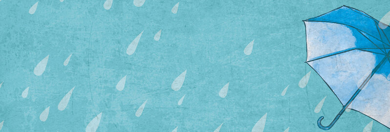 高清雨水节气卡通Banner，JPG/AI格式设计素材，手绘风格，免费下载