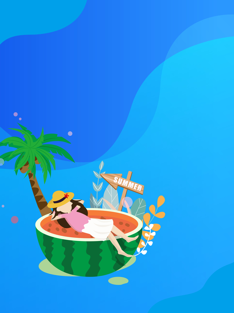 卡通手绘简约背景图，高清JPG与PSD格式设计素材免费下载