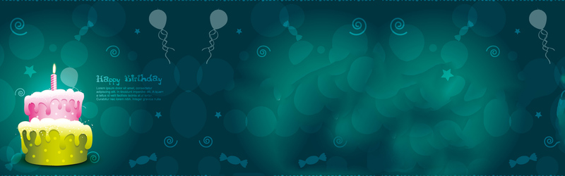 生日蛋糕主题创意banner，卡通手绘JPG/PSD格式高清设计素材下载