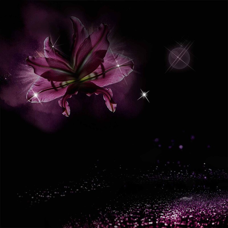 化妆品时尚花朵紫调背景，高清JPG/PSD设计素材下载
