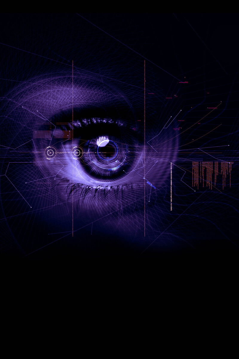 神秘眼睛科技海报，质感纹理JPG/PSD素材高清下载