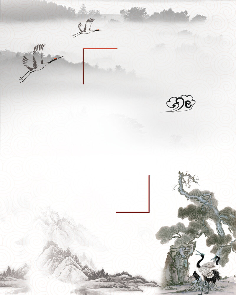 中国风水墨清明海报背景，高清JPG/PSD设计素材，质感纹理丰富，免费下载