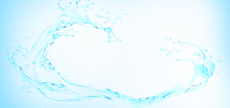 蓝色水珠背景banner，高清JPG与PSD设计素材，质感纹理俱佳，免费下载