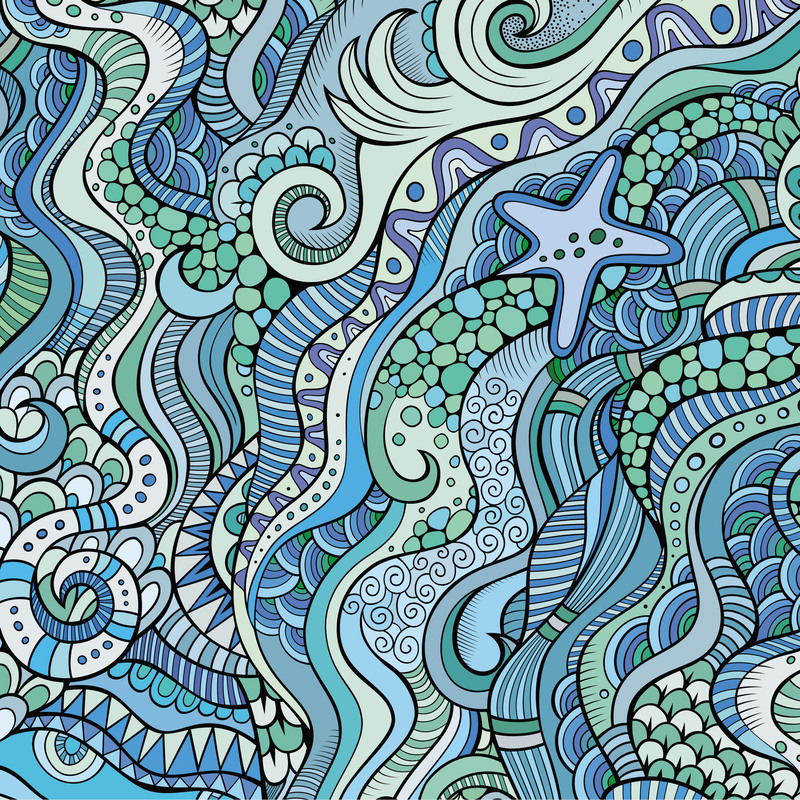 涂鸦花纹背景大赏，高清JPG质感纹理，EPS设计素材免费下载