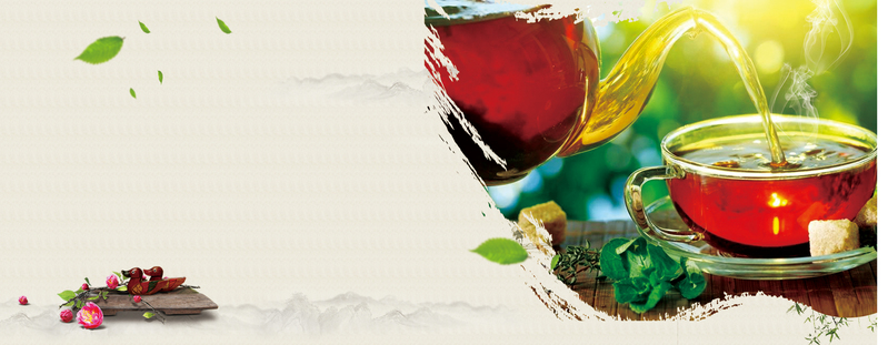 清新文艺茶叶banner，简约质感JPG/PSD设计素材下载
