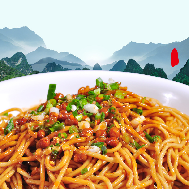 中国风炒面美食海报设计素材，高清JPG质感纹理，PSD格式下载