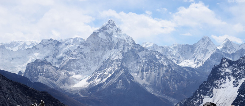 雪山之巅美景，高清JPG背景图摄影/绝美风景设计素材下载
