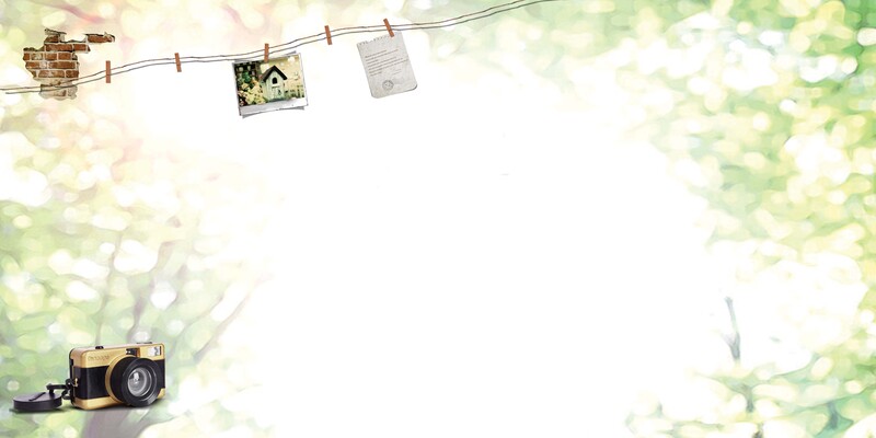 夏日绿意盎然，青春纪念册海报背景模板，高清JPG/PSD格式素材下载