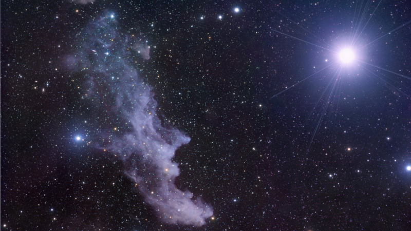夜幕星河，璀璨星空与柔软云层高清JPG摄影素材，免费下载