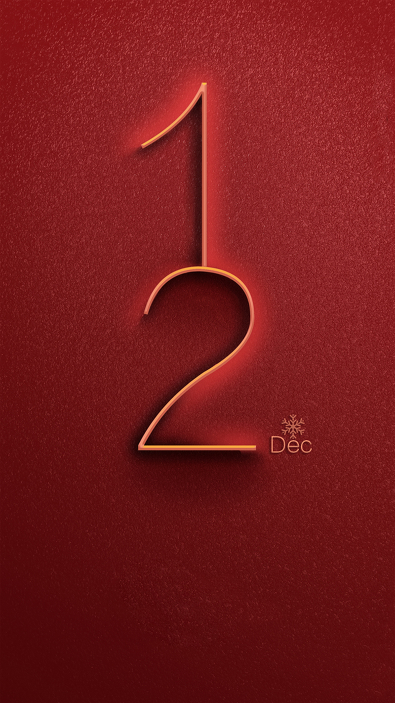 12月你好，红色喜庆文艺简约背景高清JPG图片，质感纹理设计素材下载