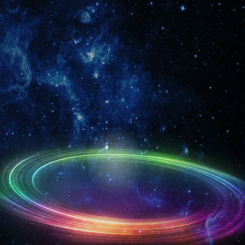 星空彩色圈圈背景，高清JPG与PSD设计素材，质感纹理任选下载