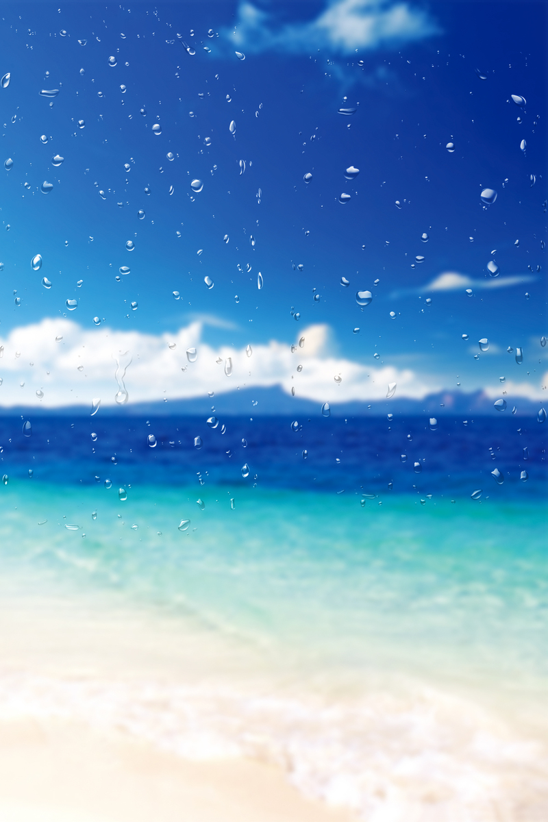 蓝色海水水滴背景高清质感JPG与纹理PSD设计素材下载