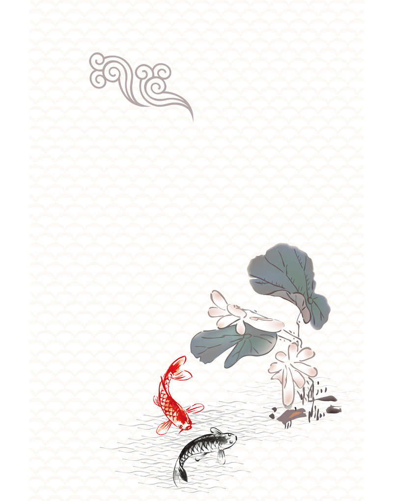 复古荷花花纹平面广告，高清JPG与AI格式设计素材，质感纹理尽在其中！