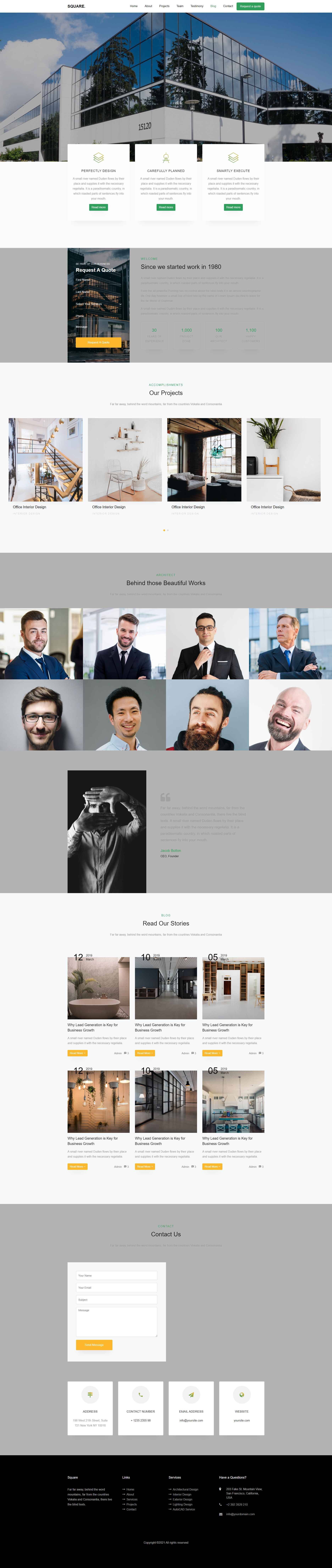 Bootstrap响应式室内装修设计网站模板下载
