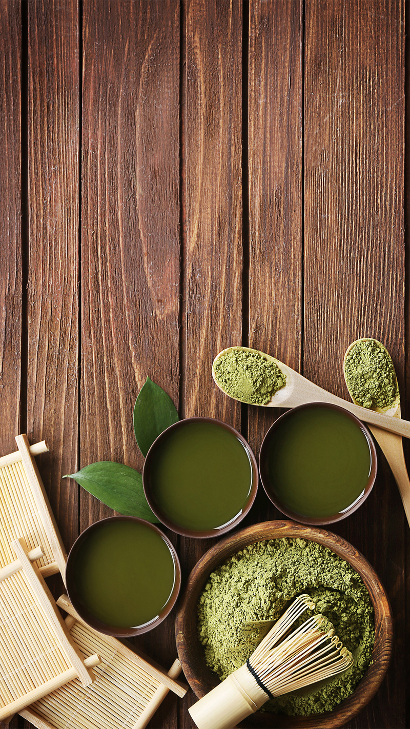 清新抹茶饮品促销海报H5背景，高清JPG质感纹理素材下载