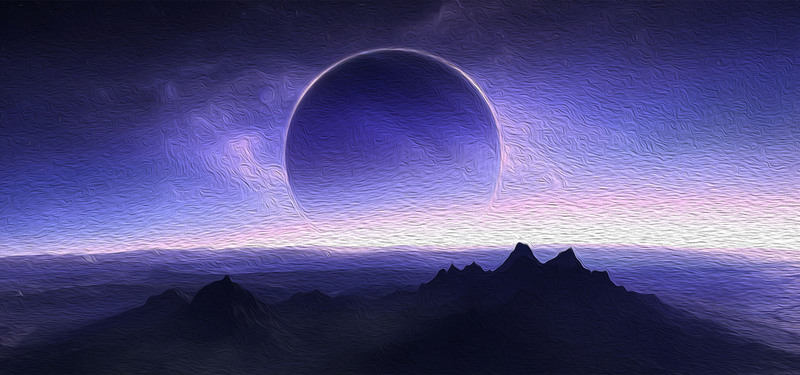 星空月球幻想，高清JPG与质感PSD设计素材下载