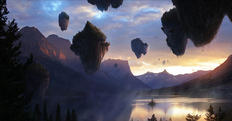 高清JPG漂浮石头背景，质感纹理图片素材，免费下载