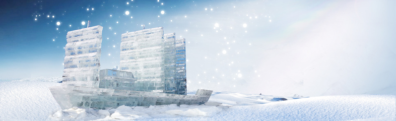 冬日雪景冰雕背景，高清JPG与质感PSD素材下载