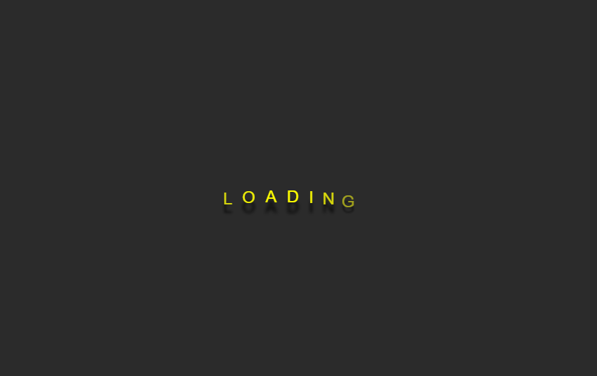经典黑金色loading文字加载动画