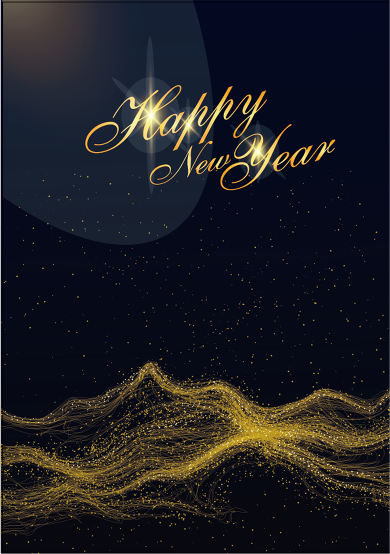 2017新年金色粒子海报设计素材，高清JPG/AI格式，质感纹理丰富，免费下载