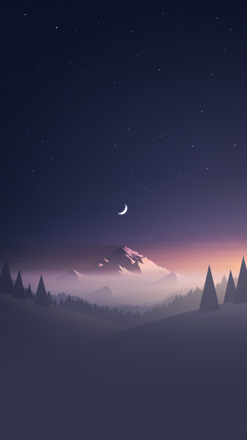 创意星空月亮高清JPG摄影，绝美风景设计素材免费下载