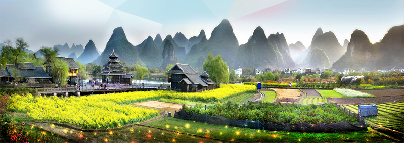 淘宝天猫精选，桂林旅游美景高清JPG/PSD设计素材，一键下载