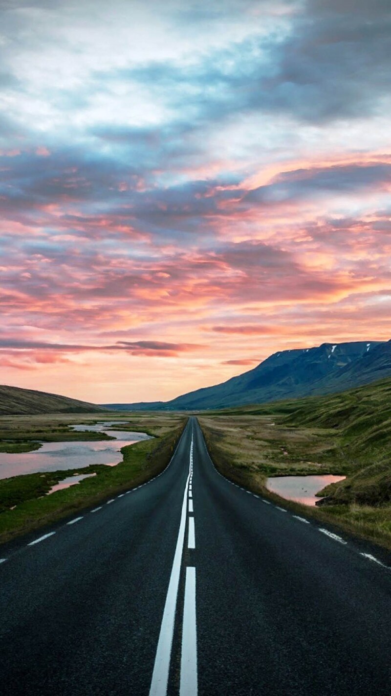 户外公路天际美景，高清JPG背景图，H5设计素材免费下载