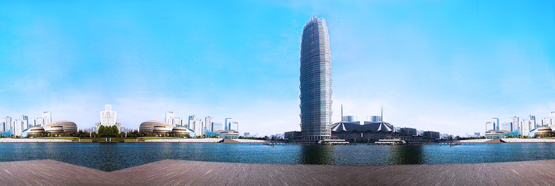 郑州大玉米地标风光，城市旅游美景背景，高清JPG图片摄影，风景设计素材下载