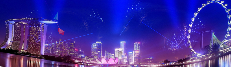 新加坡夜景美图，高清JPG摄影与PSD设计素材下载