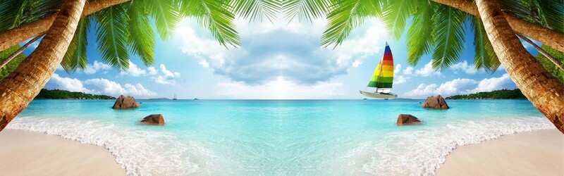 夏日风光Banner，高清JPG摄影/PSD风景设计素材下载