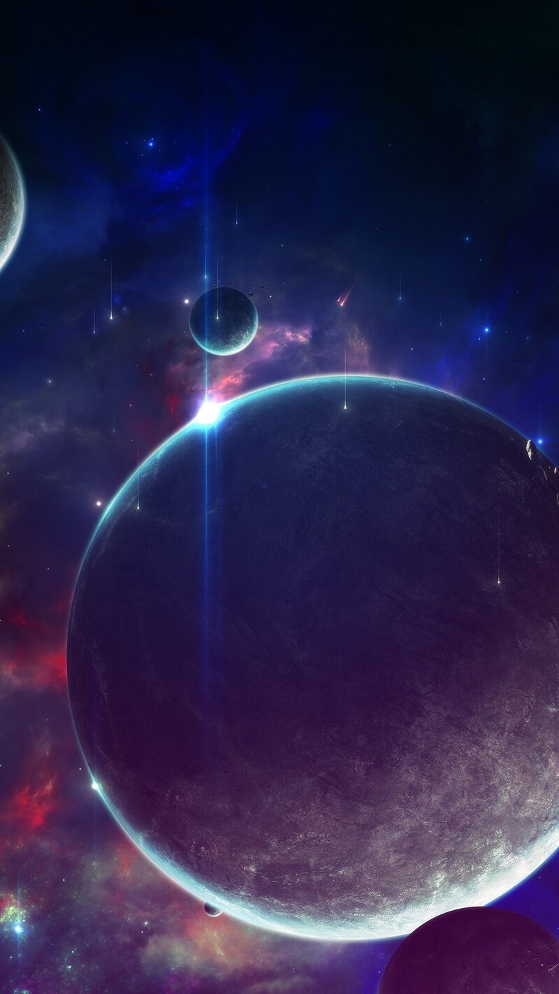 蓝色星球绝美H5背景，高清JPG风景图，设计素材免费下载