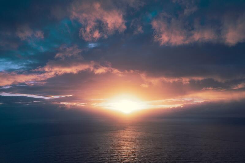 海边夕阳美景高清JPG摄影素材，绝美风景图片设计下载