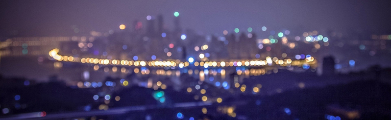 城市夜景梦幻虚化，精选高清JPG壁纸，风景PSD素材免费下载