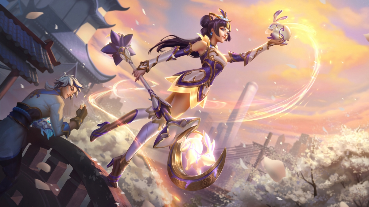 LOL英雄联盟，青花瓷至臻光辉女郎拉克丝，4K超清壁纸下载，3840x2160分辨率精选图片