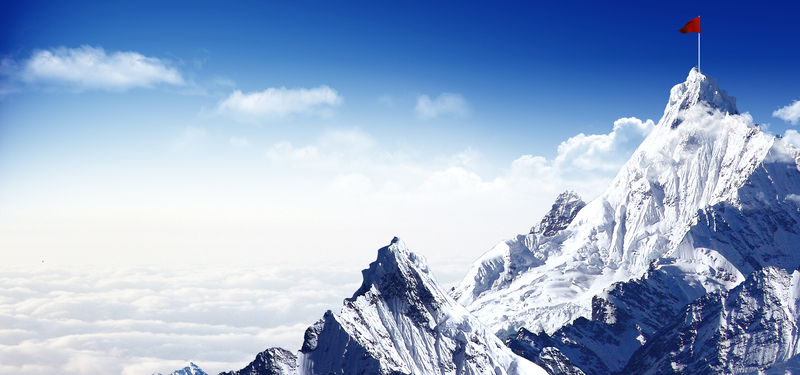 蓝色雪山企业文化背景，精美JPG/PSD摄影与设计素材下载