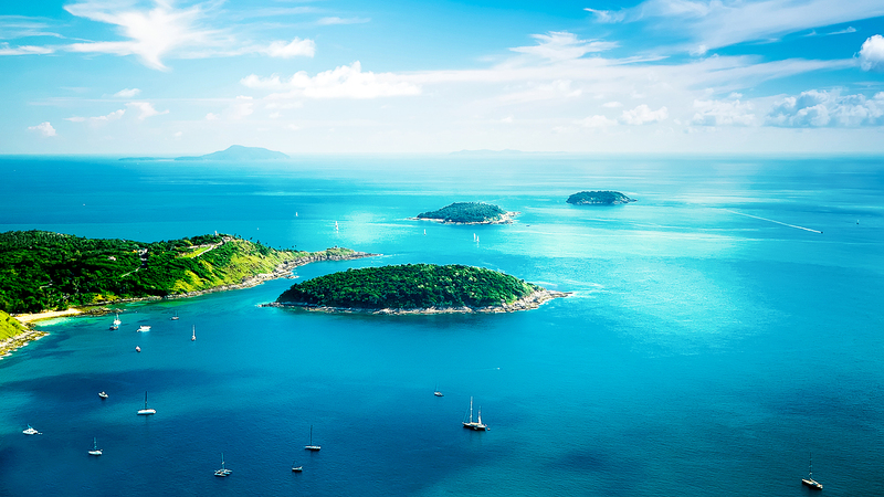 海边美景，高清蓝色天空大海JPG图片，专业风景摄影素材下载