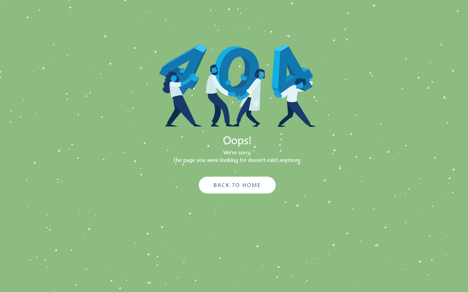 带下雪动态背景的404页面设计