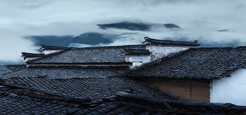 古代建筑美景，白云映衬高清JPG摄影图，风景设计素材下载