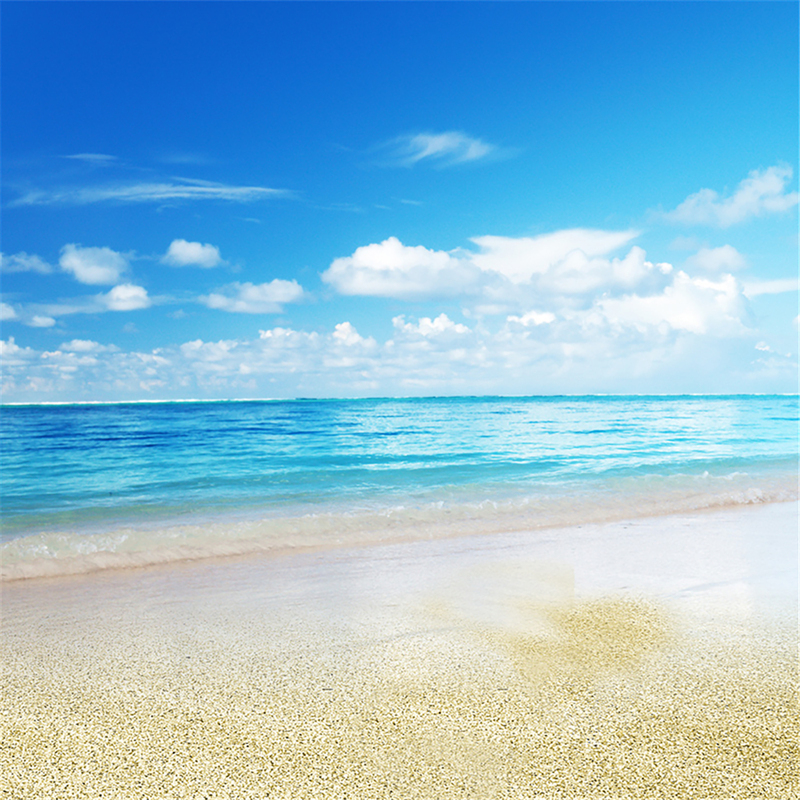 海边夏日美景高清JPG海报背景，风景图片设计素材免费下载