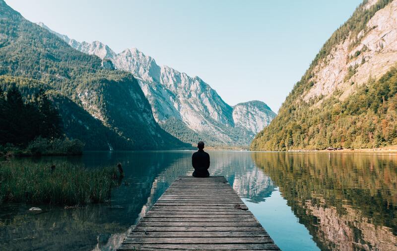 初晨湖光美景，高清JPG摄影素材，风景图片设计下载