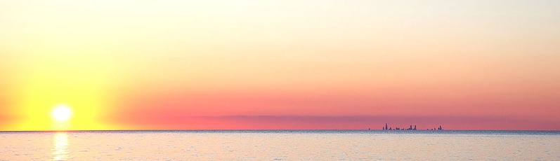 夕阳西下美景Banner高清JPG，风景图片素材免费下载