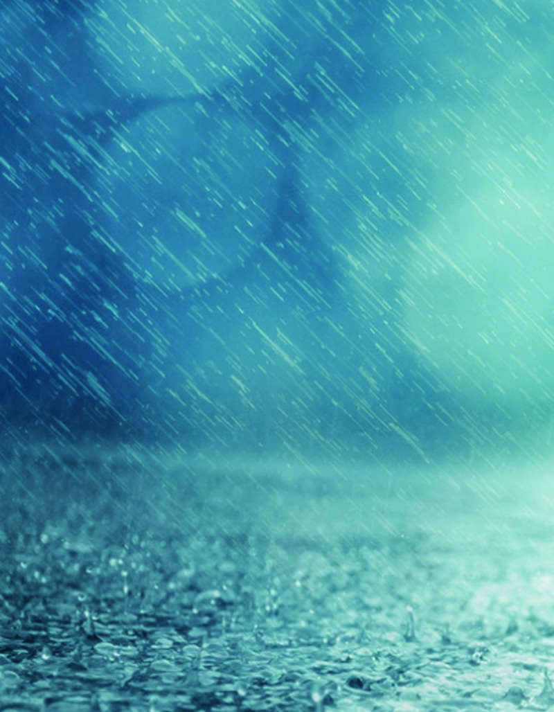 蓝色雨季，神秘渐变背景高清大图，下雨天摄影美景PSD素材下载