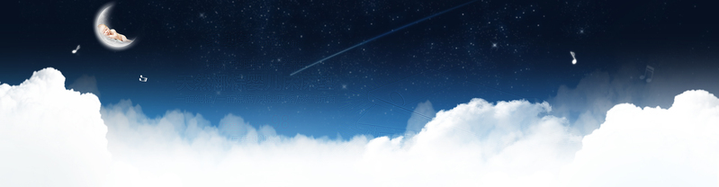 夜晚星空月亮背景图，高清JPG摄影素材与PSD设计模板免费下载