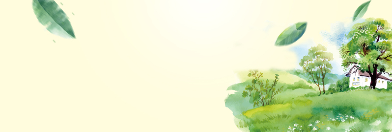 春游小清新手绘美图，黄色背景高清JPG/PSD风景素材下载