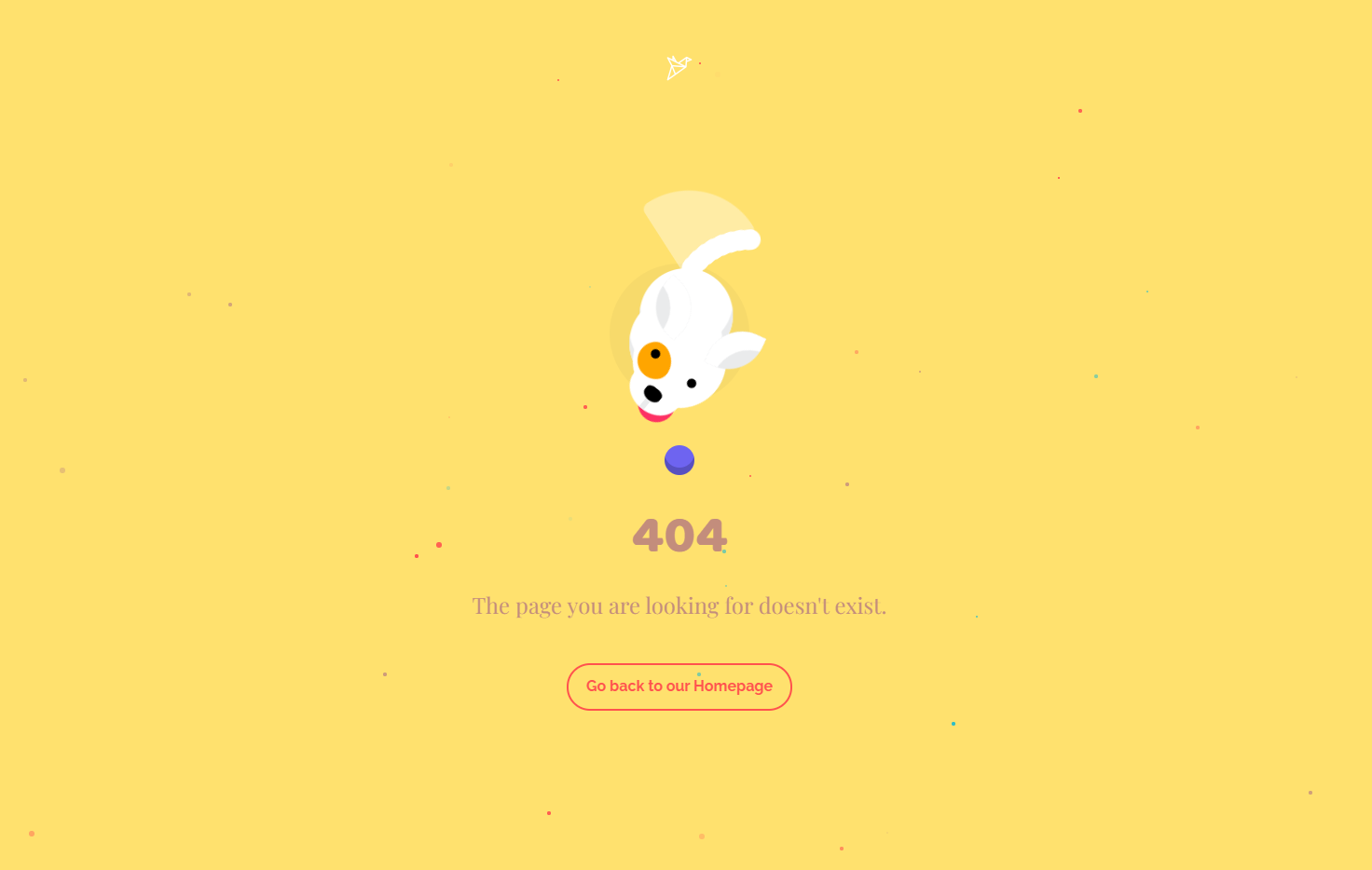 可爱的狗狗404动画页面