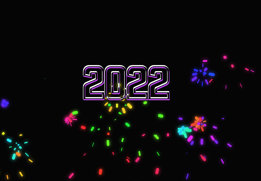 2022烟花背景新年快乐html网页特效