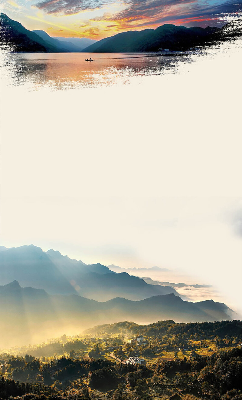 恩施绝美风景旅游海报背景，高清JPG/PSD格式设计素材免费下载