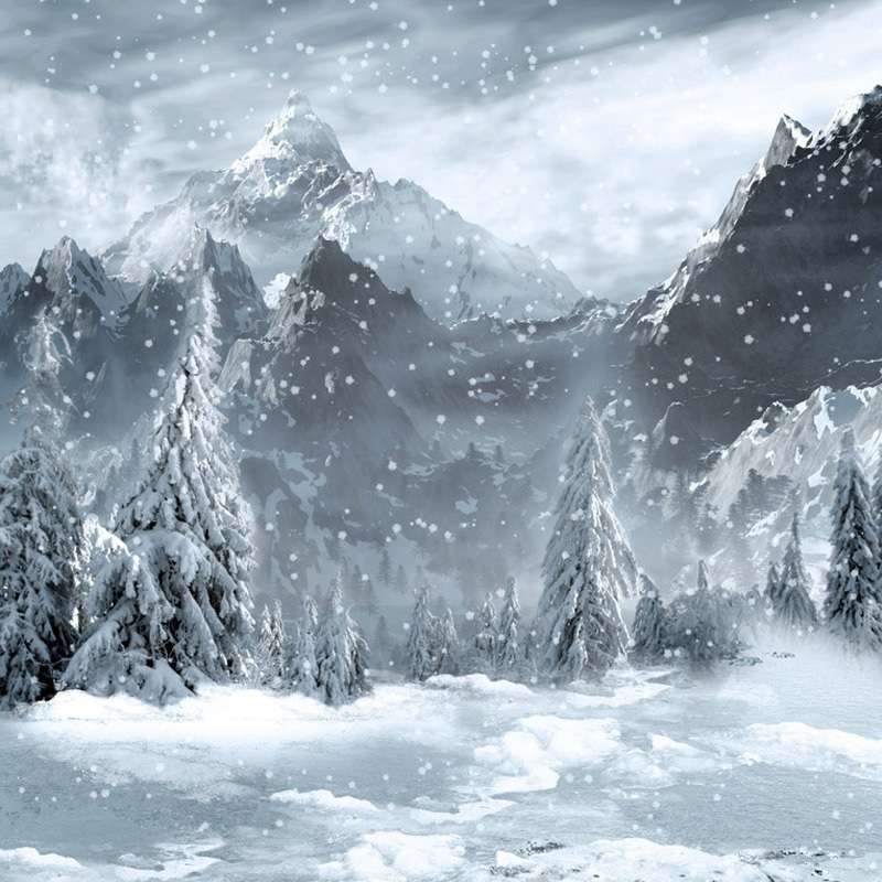 冰雪世界高清JPG摄影，雪花背景美景，免费下载风景图片素材
